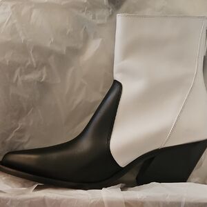 Givenchy Black and White Heeled Boots